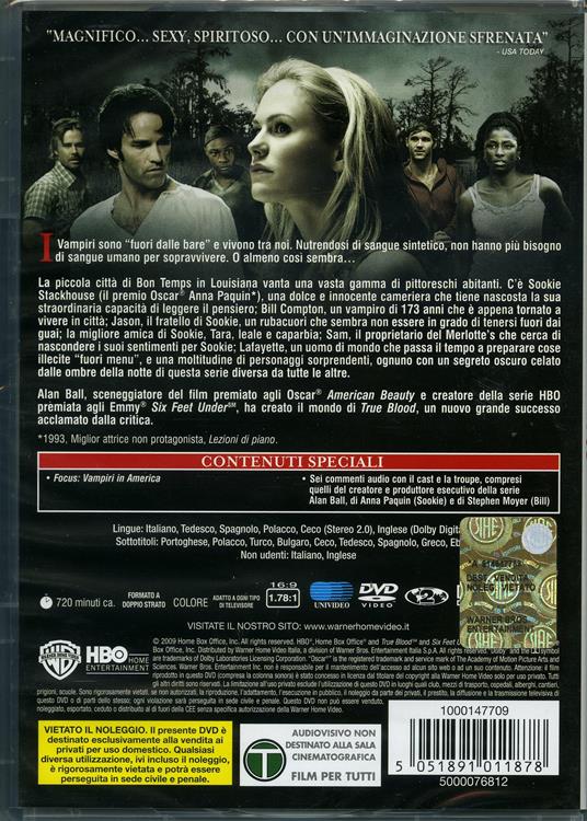 True Blood. Stagione 1 (5 DVD) di Alan Ball,Scott Winant,Michael Lehmann,Daniel Minahan - DVD - 2