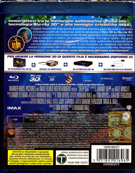 IMAX. Deep Sea 3D<span>.</span> versione 3D di Howard Hall - Blu-ray 3D - 2