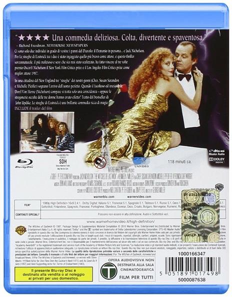 Le streghe di Eastwick di George Miller - Blu-ray - 2
