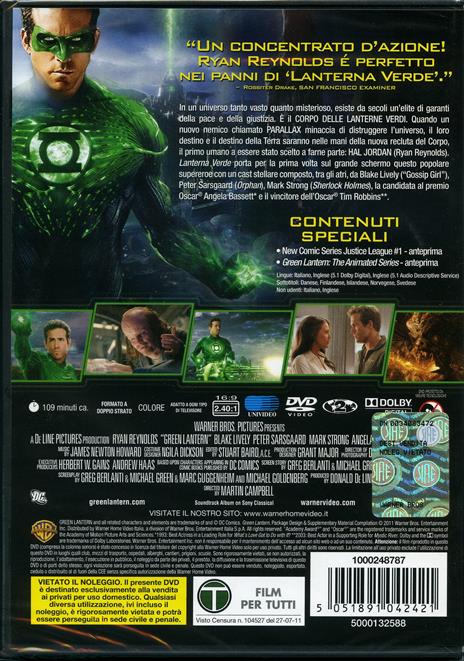 Lanterna Verde di Martin Campbell - DVD - 2