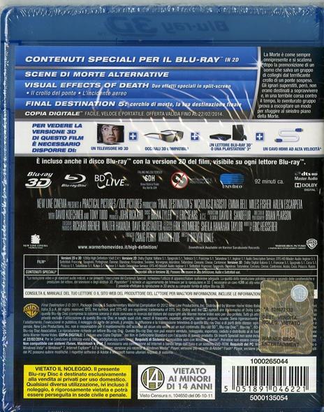 Final Destination 5 3D (Blu-ray + Blu-ray 3D) di Steven Quale - 2