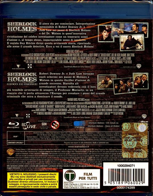 Sherlock Holmes - Sherlock Holmes. Gioco di ombre (2 Blu-ray) di Guy Ritchie - 2