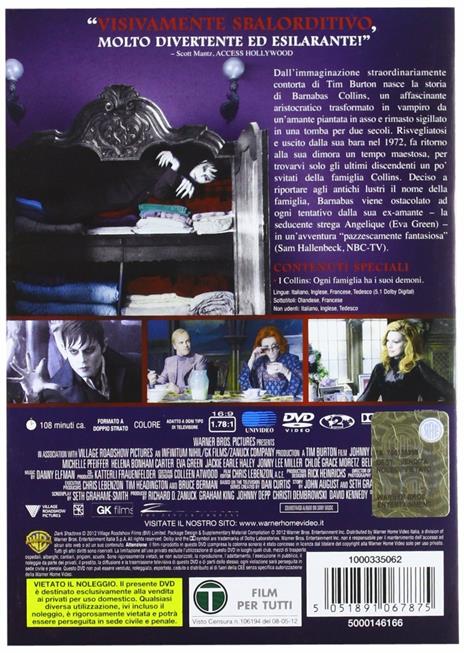 Dark Shadows di Tim Burton - DVD - 2