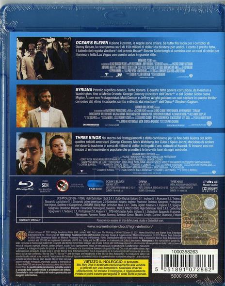 George Clooney. Ocean's Eleven. Syriana. Three Kings (3 Blu-ray) di Stephen Gaghan,David O. Russell,Steven Soderbergh - 2