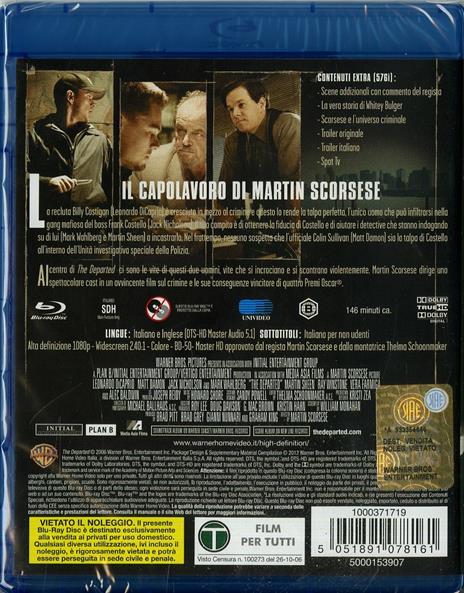 The Departed. Il bene e il male di Martin Scorsese - Blu-ray - 2