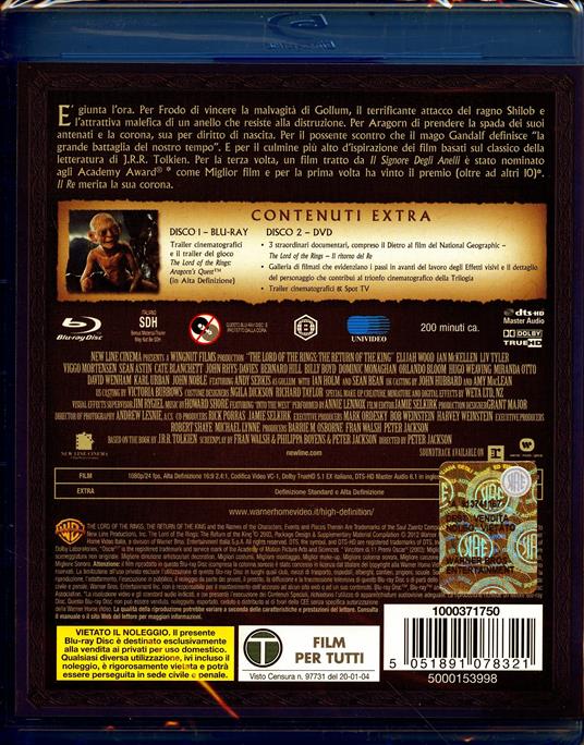 Il Signore degli anelli. Il ritorno del re di Peter Jackson - Blu-ray - 2