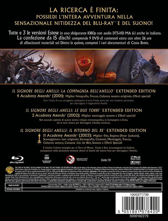 Il Signore degli anelli. La trilogia. Extended Edition (9 DVD + 6 Blu-ray) di Peter Jackson - 2