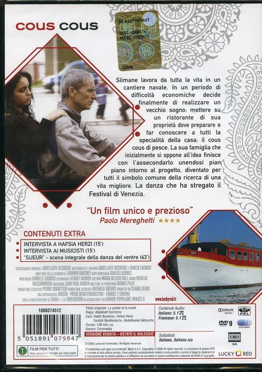 Cous cous di Abdel Kechiche - DVD - 2