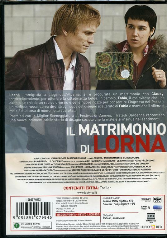 Il matrimonio di Lorna di Luc Dardenne,Jean-Pierre Dardenne - DVD - 2