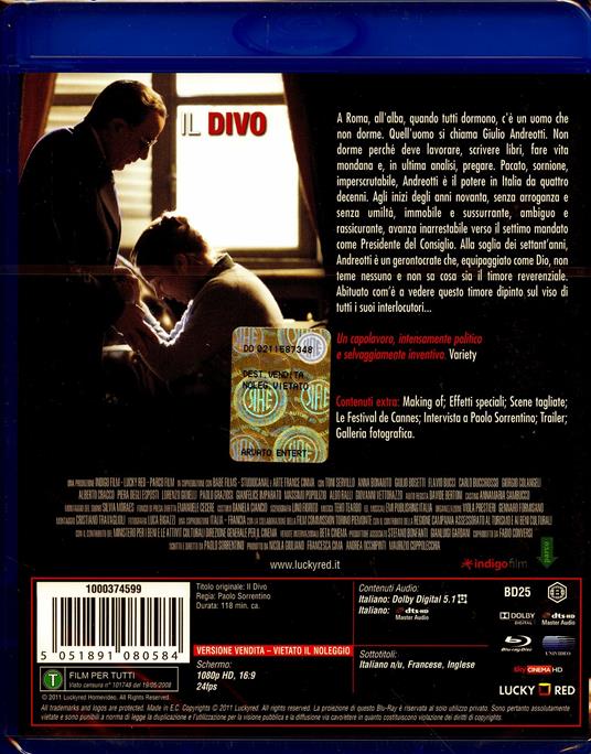 Il divo di Paolo Sorrentino - Blu-ray - 2