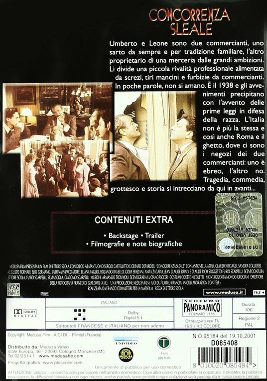 Concorrenza sleale di Ettore Scola - DVD - 2