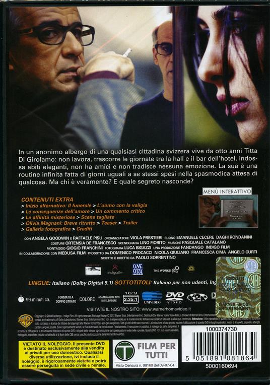 Le conseguenze dell'amore di Paolo Sorrentino - DVD - 2