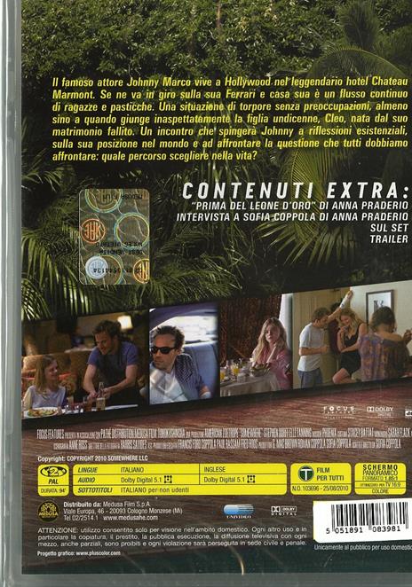 Somewhere (DVD) di Sofia Coppola - DVD - 2