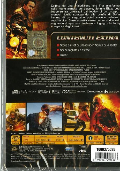 Ghost Rider. Spirito di vendetta di Mark Neveldine,Brian Taylor - DVD - 2