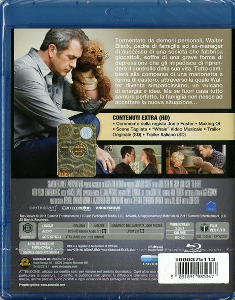 Mr. Beaver di Jodie Foster - Blu-ray - 2