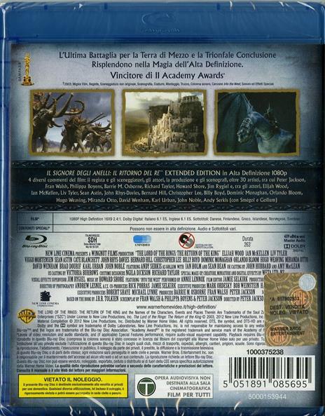 Il Signore degli anelli. Il ritorno del re (2 Blu-ray) di Peter Jackson - Blu-ray - 2