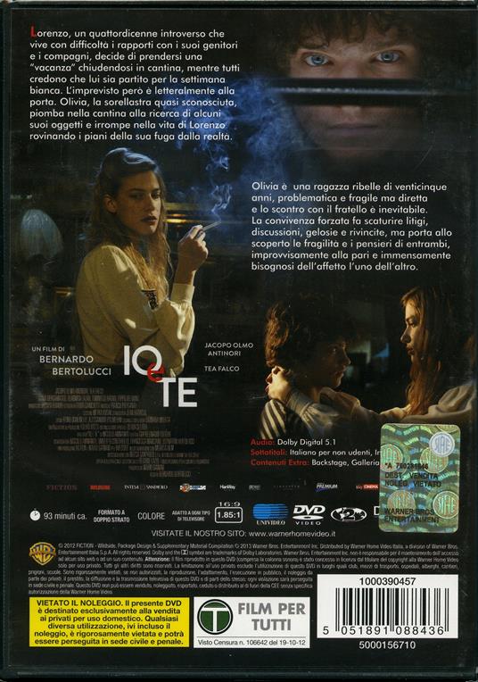 Io e te di Bernardo Bertolucci - DVD - 2