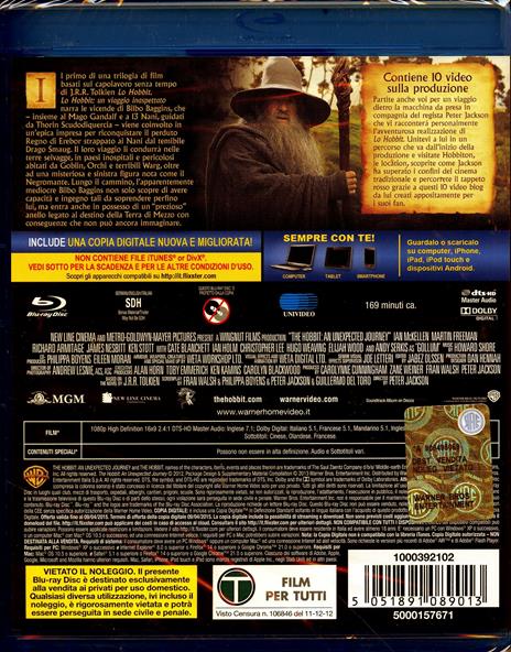 Lo Hobbit. Un viaggio inaspettato (2 Blu-ray) di Peter Jackson - Blu-ray - 2