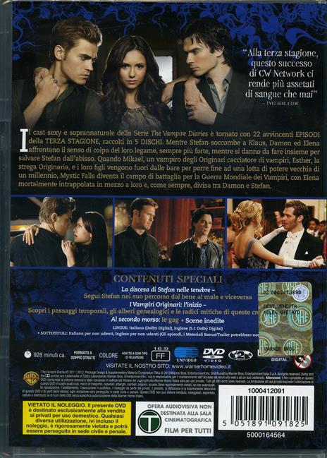 The Vampire Diaries. Stagione 3. Serie TV ita (5 DVD) di John Behring,Joshua Butler,Chris Grismer - DVD - 2