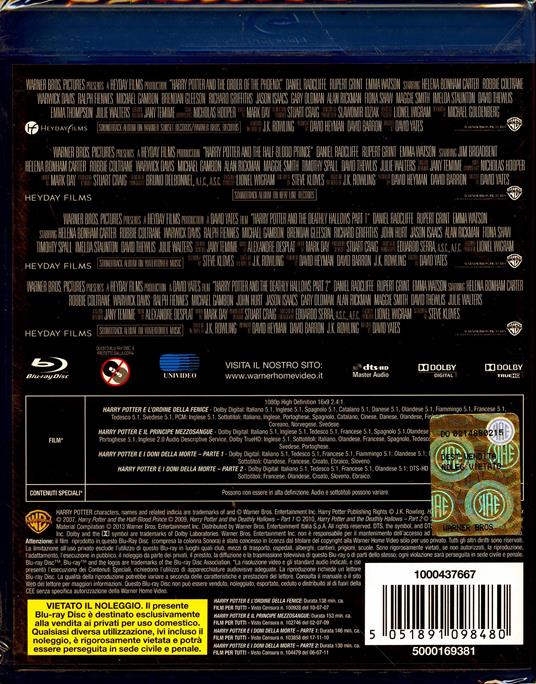 Harry Potter. 4 grandi film. Vol. 2 (4 Blu-ray) di David Yates - 2