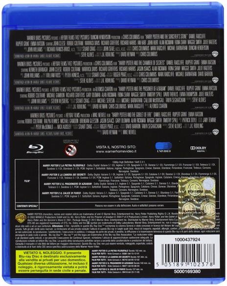 Harry Potter. 4 grandi film. Vol. 1 (4 Blu-ray) di Chris Columbus,Alfonso Cuaron,Mike Newell - 2