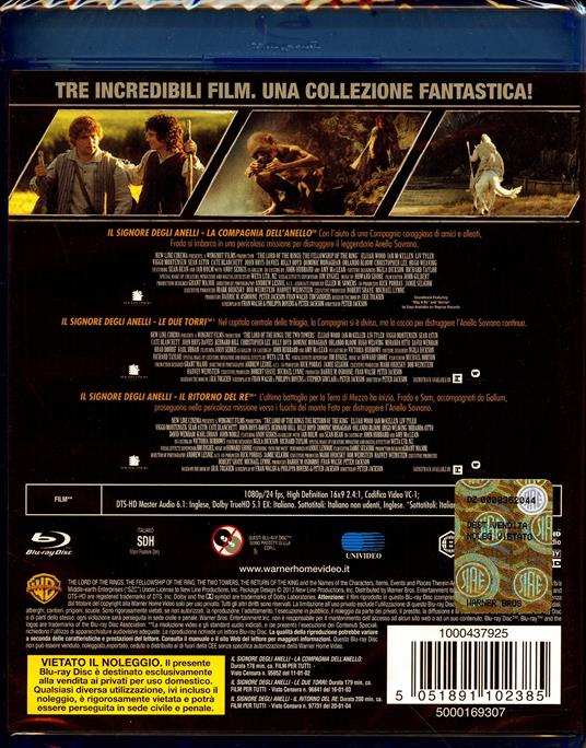Il Signore degli anelli. La trilogia (3 Blu-ray) di Peter Jackson - 2