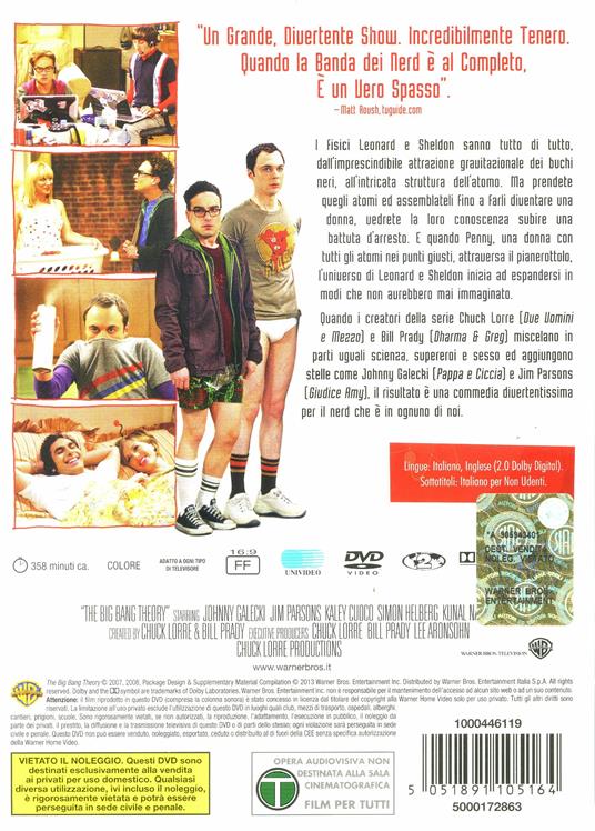 The Big Bang Theory. Stagione 1 (3 DVD) di Mark Cendrowski,James Burrows,Ted Wass - DVD - 2