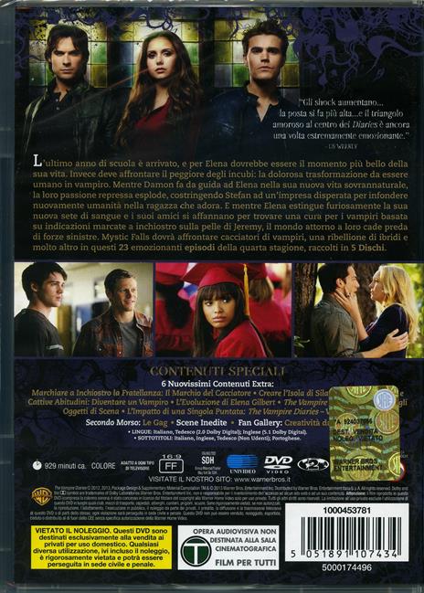 The Vampire Diaries. Stagione 4. Serie TV ita (5 DVD) di Chris Grismer,Wendey Stanzler,Lance Anderson - DVD - 2