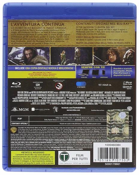 Lo Hobbit. La desolazione di Smaug (2 Blu-ray) di Peter Jackson - Blu-ray - 2