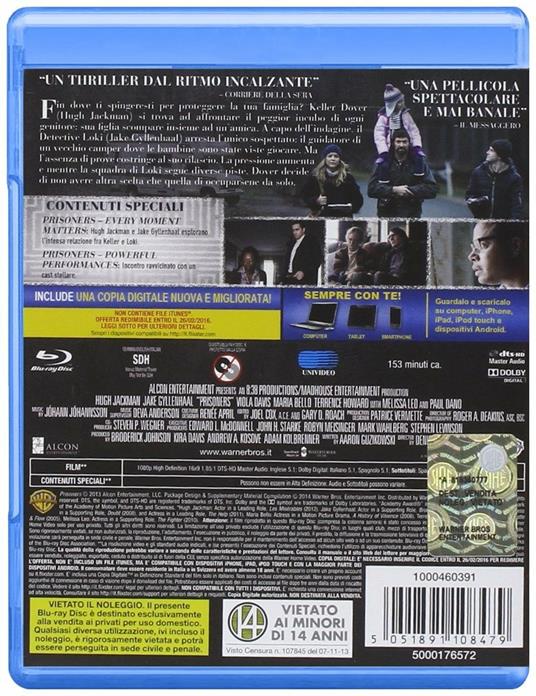 Prisoners di Denis Villeneuve - Blu-ray - 2