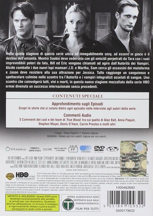 True Blood. Stagione 5 (5 DVD) di Michael Lehmann,Scott Winant,Daniel Minahan - DVD - 2