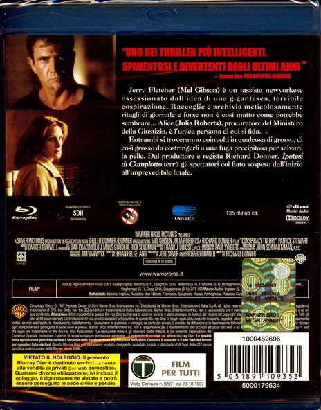 Ipotesi di complotto di Richard Donner - Blu-ray - 2