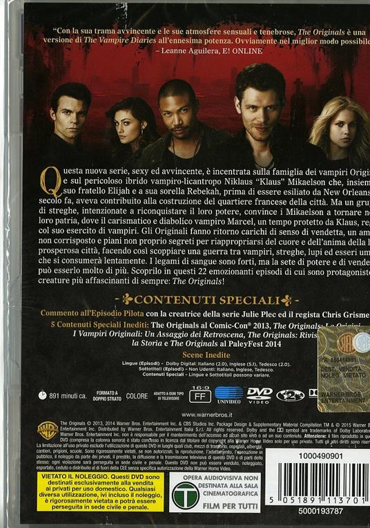 The Originals. Stagione 1. Serie TV ita (5 DVD) di Chris Grismer,Jesse Warn,Jeffrey G. Hunt - DVD - 2