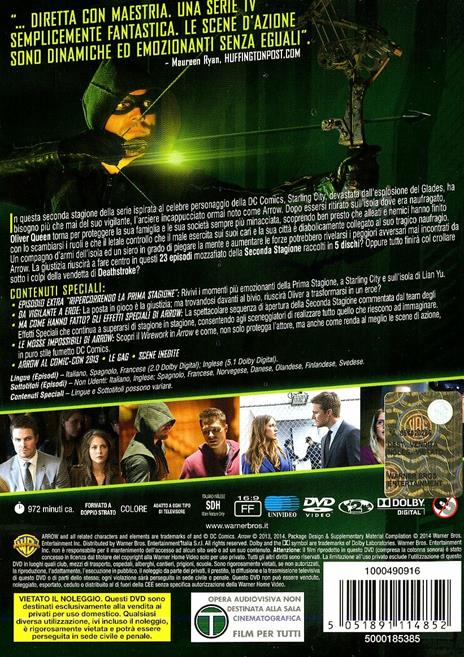 Arrow. Stagione 2. Serie TV ita (5 DVD) di John Behring,Guy Norman Bee,David Barrett - DVD - 2