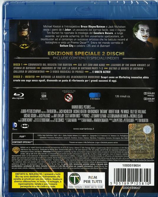 Batman<span>.</span> 25th Anniversary Edition di Tim Burton - Blu-ray - 2