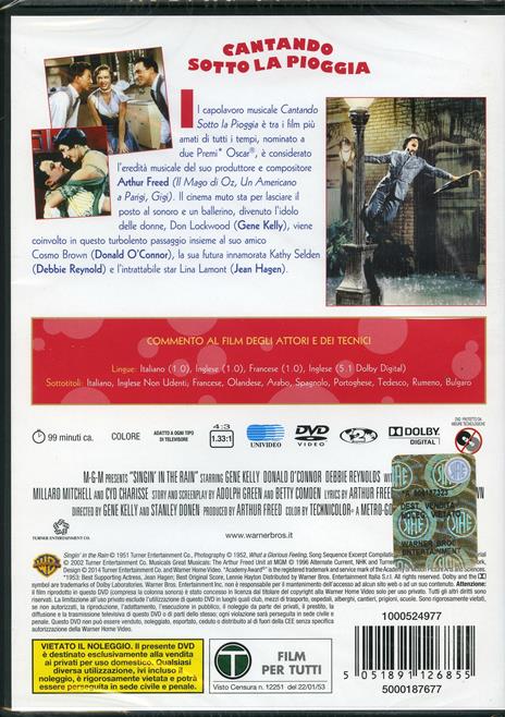 Cantando sotto la pioggia di Gene Kelly,Stanley Donen - DVD - 2