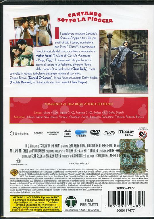 Cantando sotto la pioggia di Gene Kelly,Stanley Donen - DVD - 2