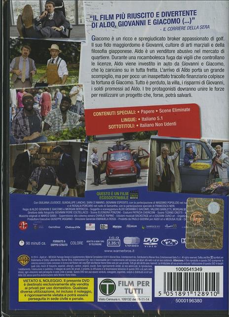 Il ricco, il povero e il maggiordomo di Aldo,Giovanni,Giacomo,Morgan Bertacca - DVD - 2