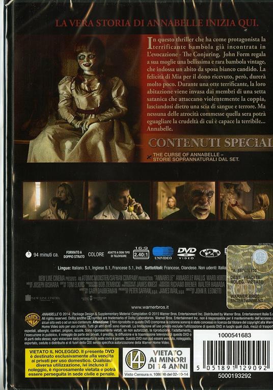 Annabelle di John R. Leonetti - DVD - 2