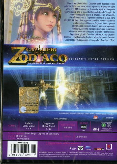 I Cavalieri dello Zodiaco. La leggenda del Grande Tempio di Kei'ichi Sato - DVD - 2