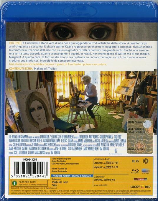 Big Eyes di Tim Burton - Blu-ray - 2