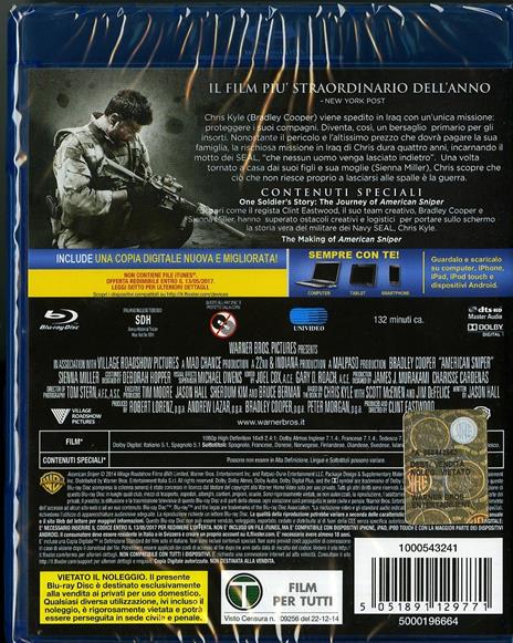 American Sniper di Clint Eastwood - Blu-ray - 2