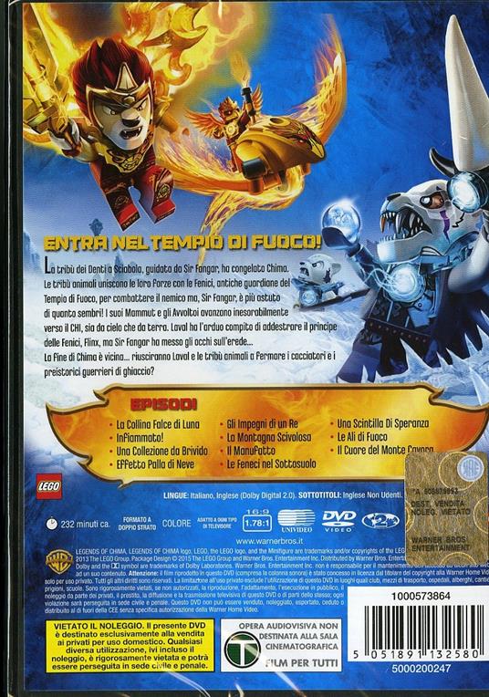 Lego. Legends of Chima. Stagione 2. Vol. 2. La leggenda del tempio di fuoco di Peder Pedersen,André Bergs,Lee Stringer - DVD - 2