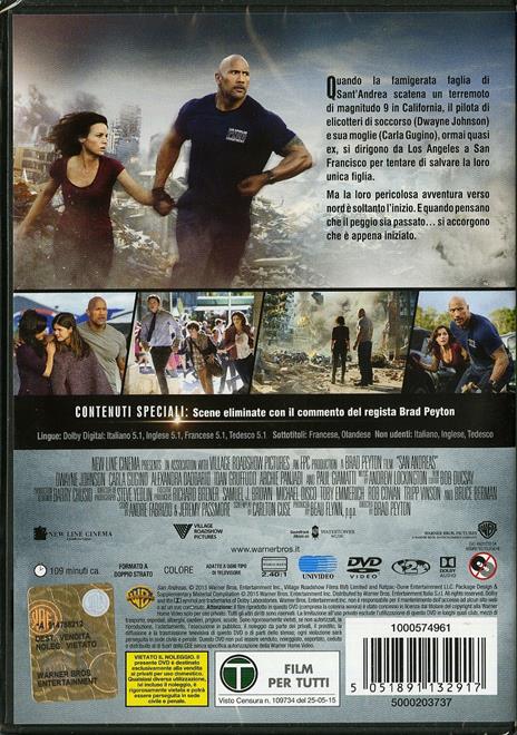 San Andreas di Brad Peyton - DVD - 2