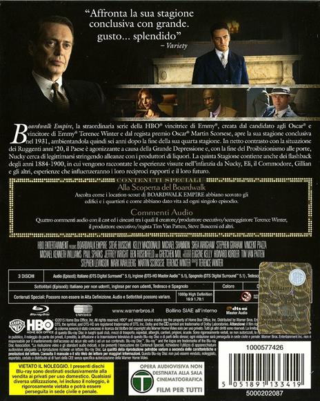 Boardwalk Empire. Stagione 5 (Serie TV ita) (3 Blu-ray) di Alik Sakharov,Kari Skogland,Timothy Van Patten - Blu-ray - 2
