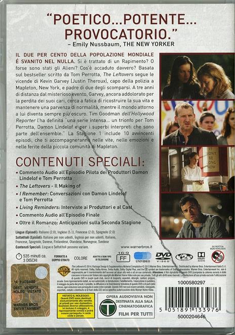 The Leftovers. Svaniti nel nulla. Stagione 1 (3 DVD) di Mimi Leder,Peter Berg,Carl Franklin - DVD - 2