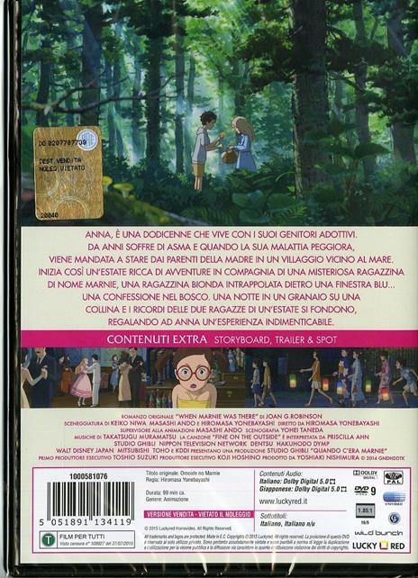 Quando c'era Marnie di Hiromasa Yonebayashi - DVD - 2