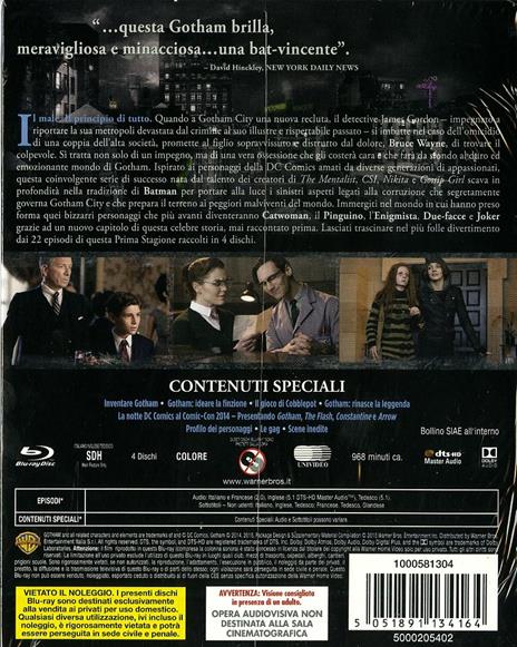 Gotham. Stagione 1 (4 Blu-ray) di T.J. Scott,Danny Cannon,Paul A. Edwards - Blu-ray - 2