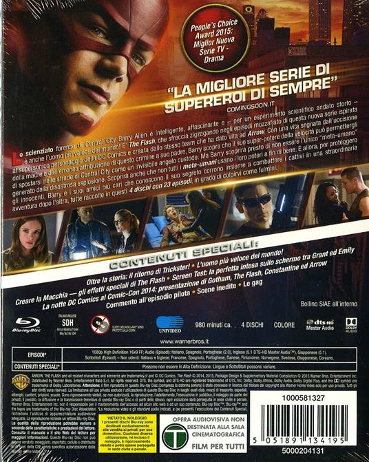 The Flash. Stagione 1 (4 Blu-ray) di Dermott Downs,Ralph Hemecker,Glen Winter - Blu-ray - 2
