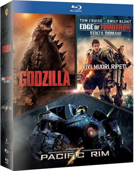 Godzilla + Edge of Tomorrow + Pacific Rim (3 Blu-ray) di Doug Liman,Gareth Edwards,Guillermo Del Toro